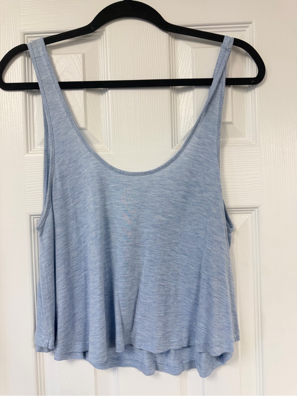 Aritzia Sky Blue Scoop Neck Cropped Tank